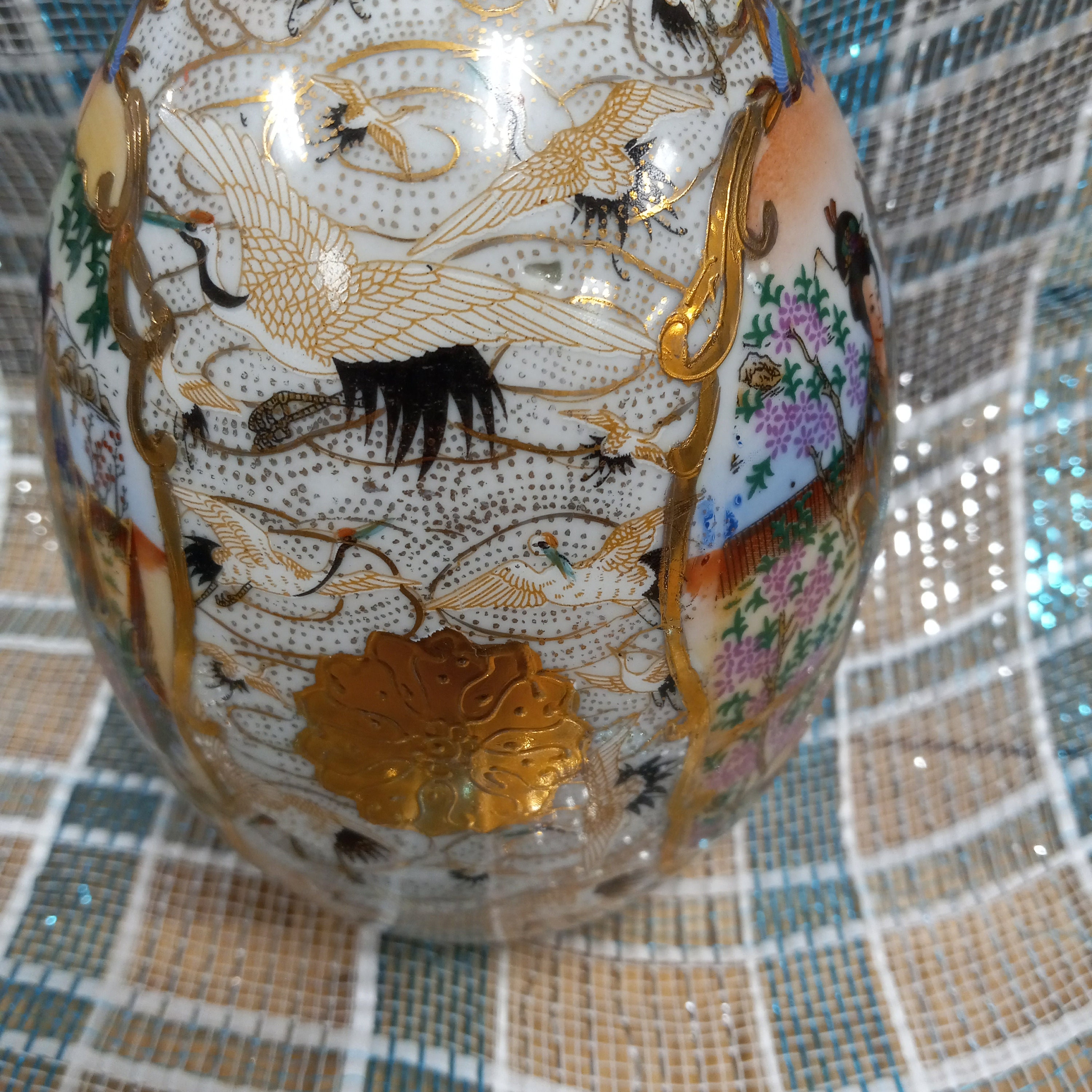 Vintage Satsuma Egg Chinese Satsuma Egg Geisha Satsuma Egg Etsy