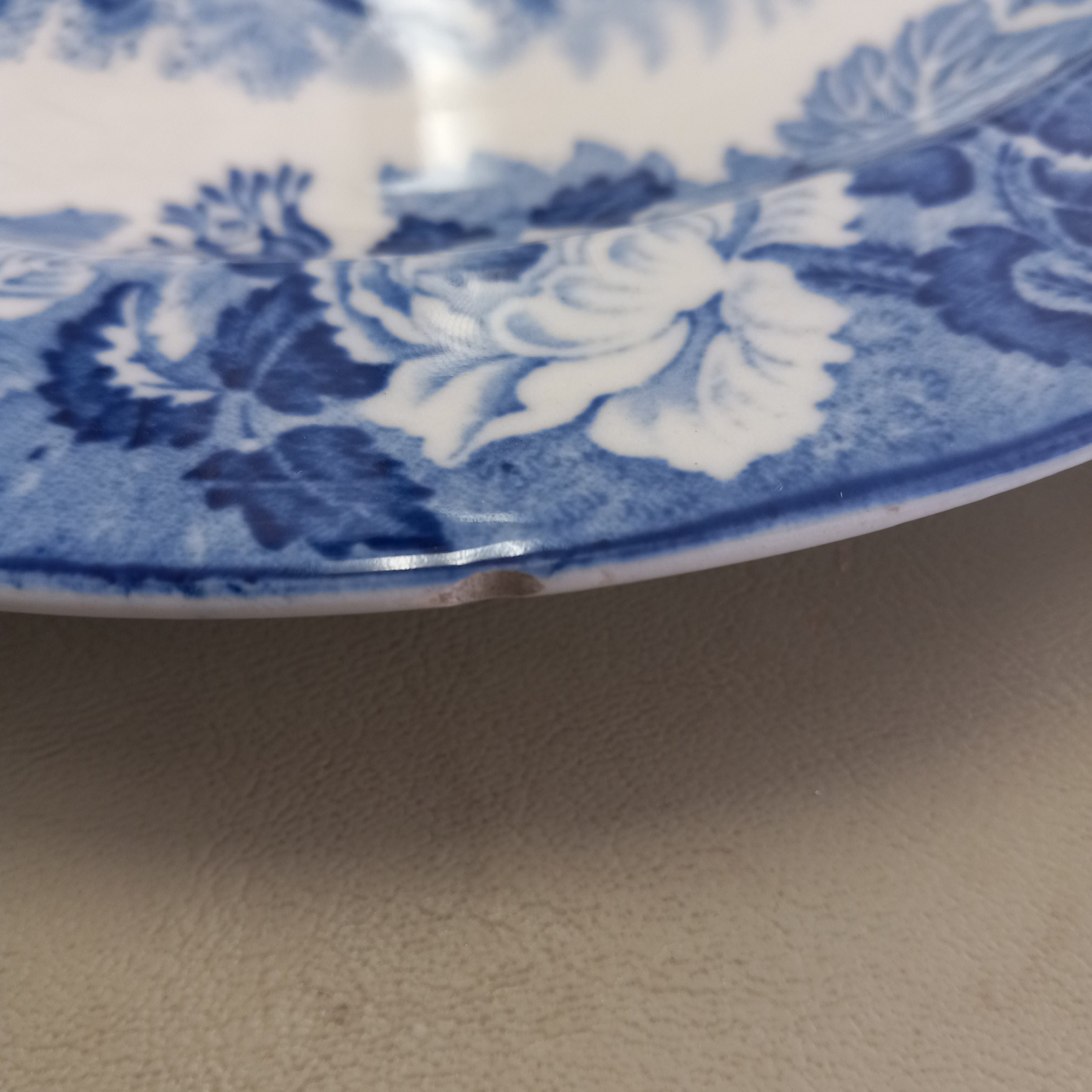 Antique Wood&sons Enoch Plate: English Scenery Blue and White