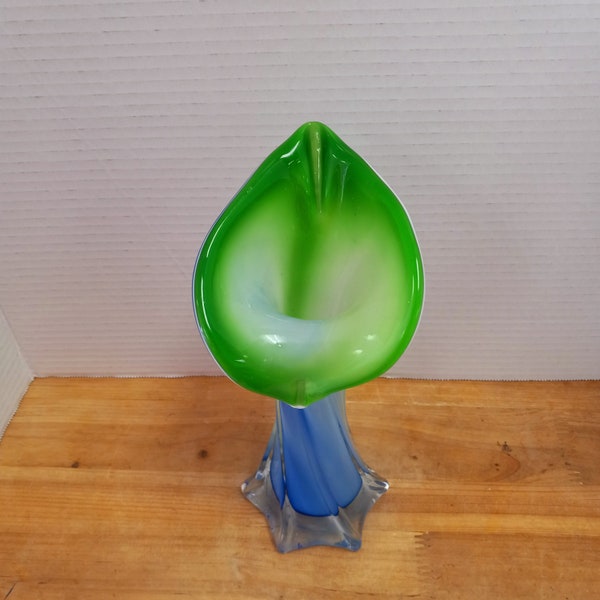 Murano Style Cala Lili, Glass Cala Lily Vase, Glass Cala Lili Centerpiece, Glass Art, Glass Cala Vase, Housewarming Gift, Gift for Her