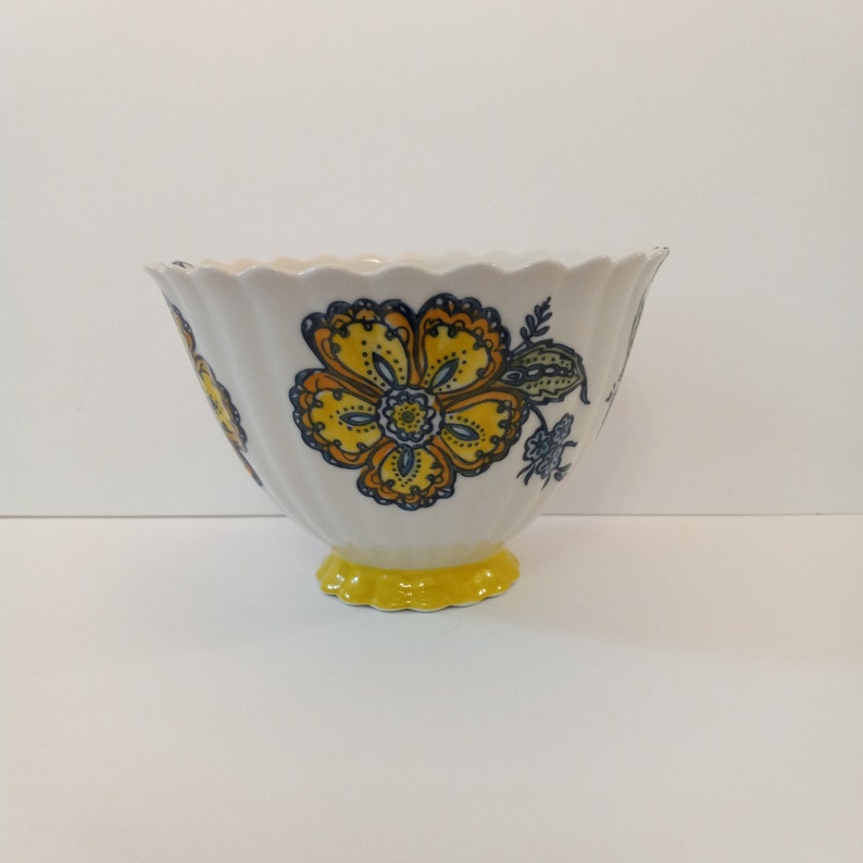 Anthropologie Floral Footed Bowl: Cottagecore Bohemian Decor zdjęcie 9