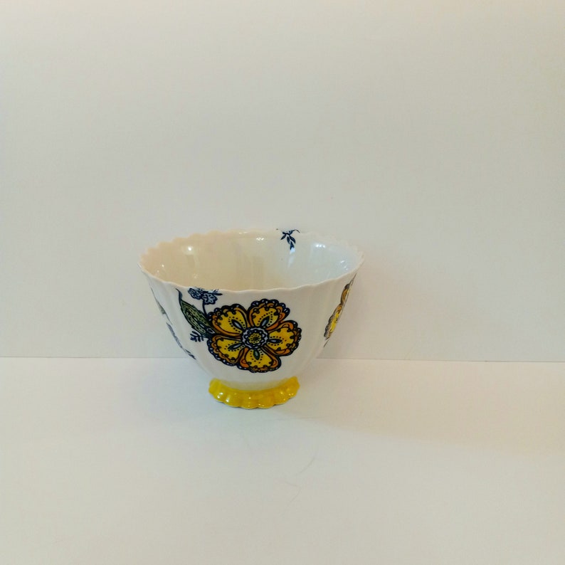 Anthropologie Floral Footed Bowl: Cottagecore Bohemian Decor zdjęcie 10