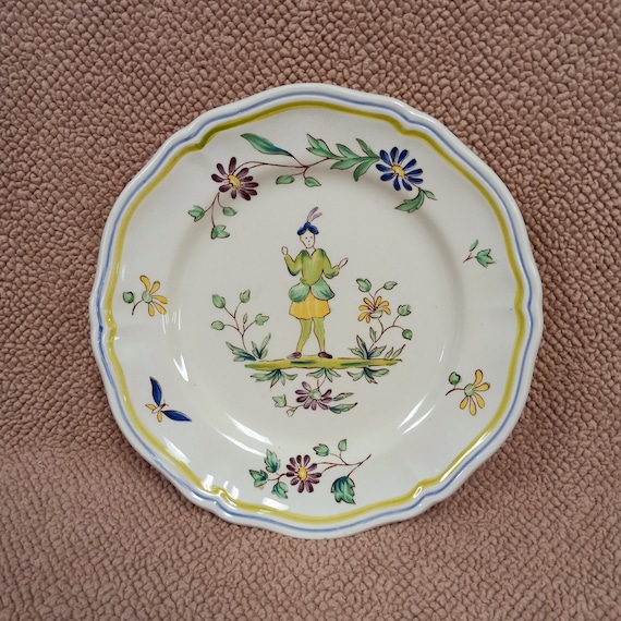 Vintage Longchamp Moustiers Salad Plate: French Folklore Decor - Etsy