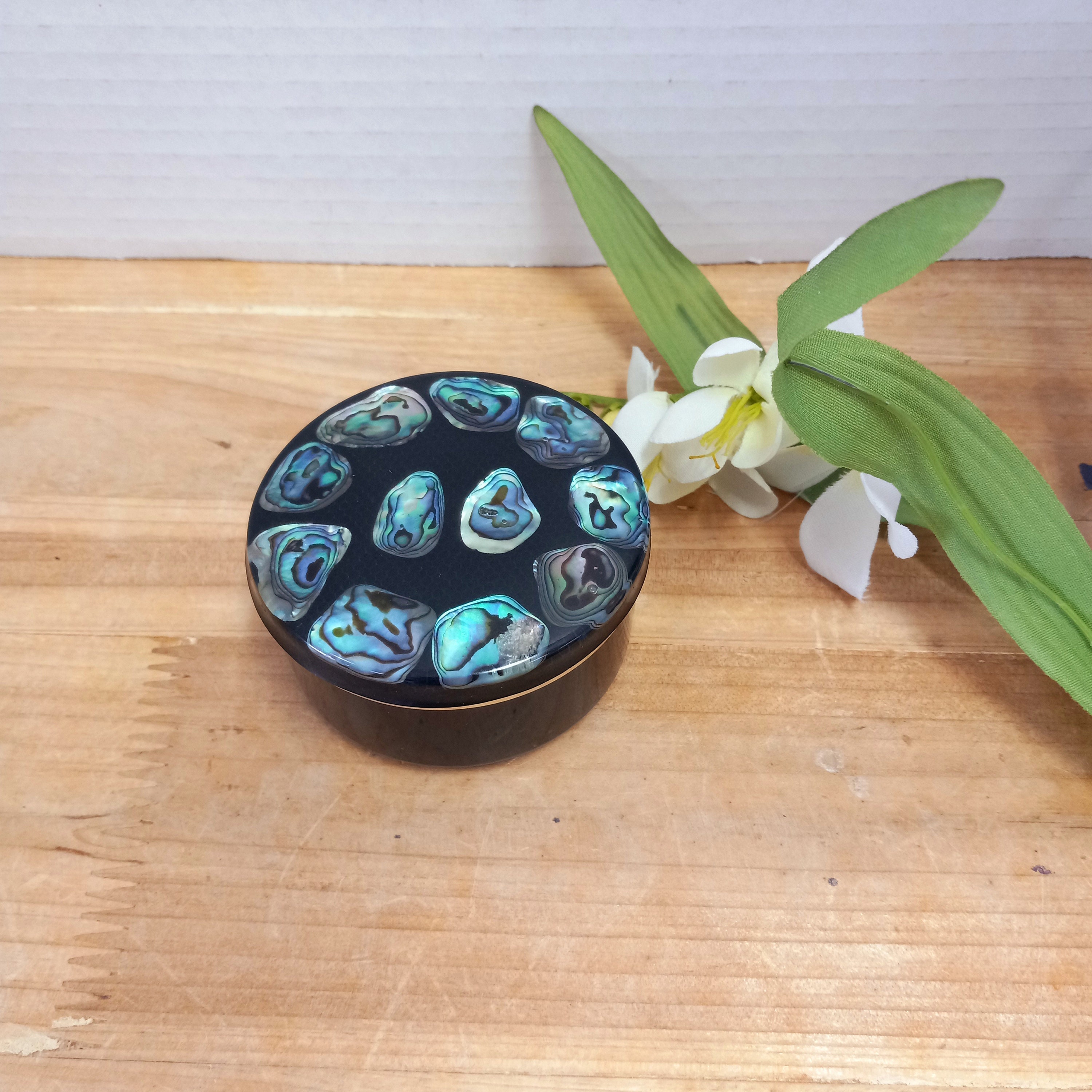 Vintage Paua Shell Jewelry Box: New Zealand Abalone Trinket Box - Etsy