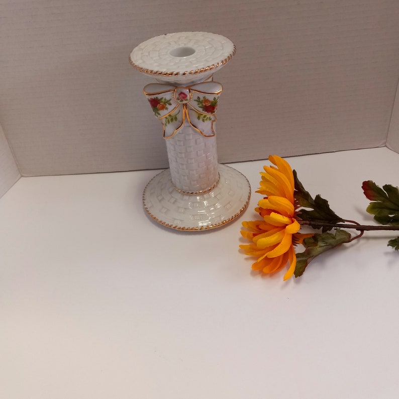 Royal Albert Old Country Roses Basketweave Candle Holder Etsy