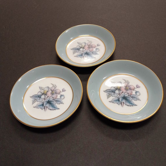 Set of 3 Royal Worcester Ring Dishes w/t Flowers … - image 8
