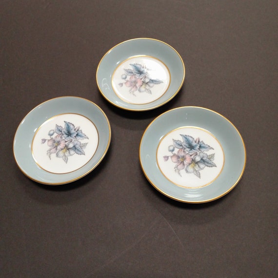 Set of 3 Royal Worcester Ring Dishes w/t Flowers … - image 4