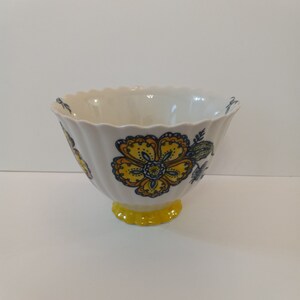 Anthropologie Floral Footed Bowl: Cottagecore Bohemian Decor zdjęcie 4