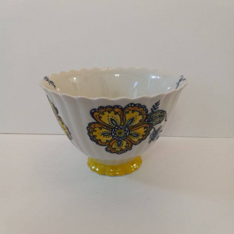 Anthropologie Floral Footed Bowl: Cottagecore Bohemian Decor zdjęcie 4