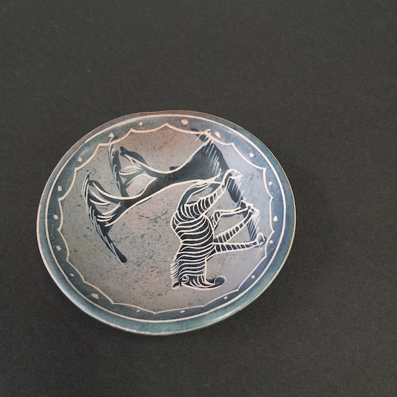 Ring Dish with Africa Scene, Ring Dish with Zebra… - image 3