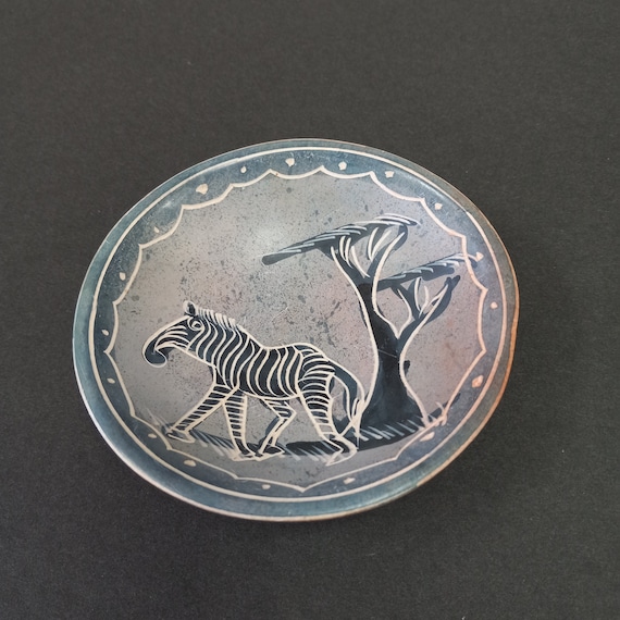 Ring Dish with Africa Scene, Ring Dish with Zebra… - image 6