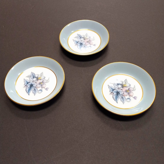 Set of 3 Royal Worcester Ring Dishes w/t Flowers … - image 6