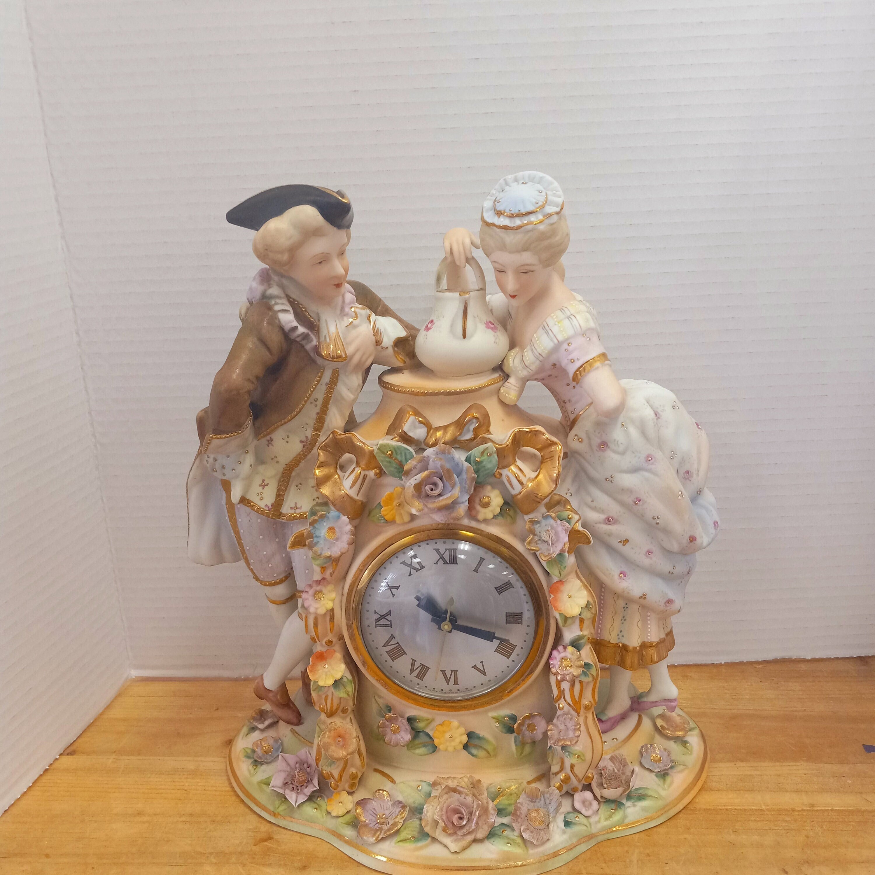 Vintage Ardalt Japan Victorian Electric Mantel Clock With