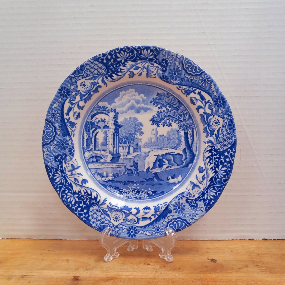 Vintage Spode Blue Italian Salad Plate 7.5, 1960s Spode Blue Italian