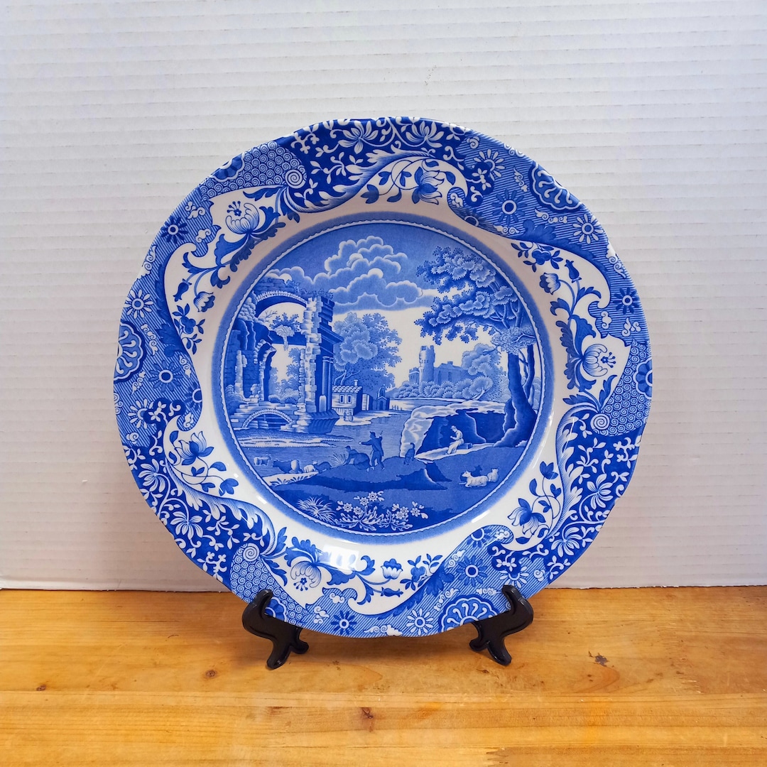 Spode Blue Italian Dinner Plate Spode Plate Blue Blue and Etsy