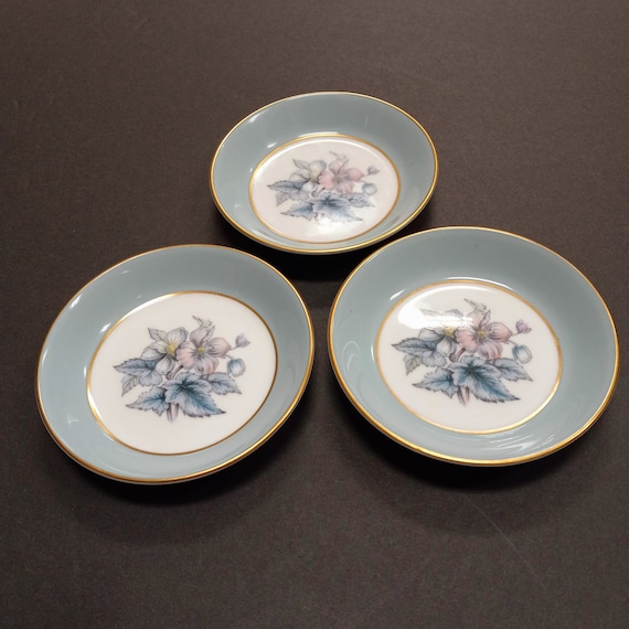 Set of 3 Royal Worcester Ring Dishes w/t Flowers … - image 7