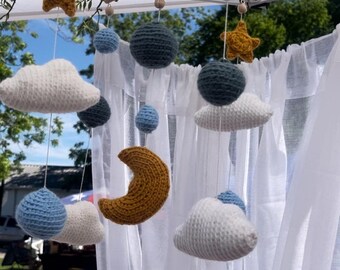 Baby Mobile | Moon and Stars | Baby Nursery