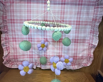 Flower Baby Mobile | Crochted