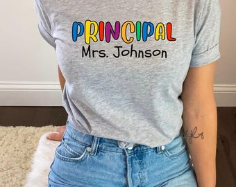 Custom Principal Shirts, Comfort Colors Back to School Shirt, Grade Level Team Tees, Teacher Gift, First Second Third Fourth Fifth Grade