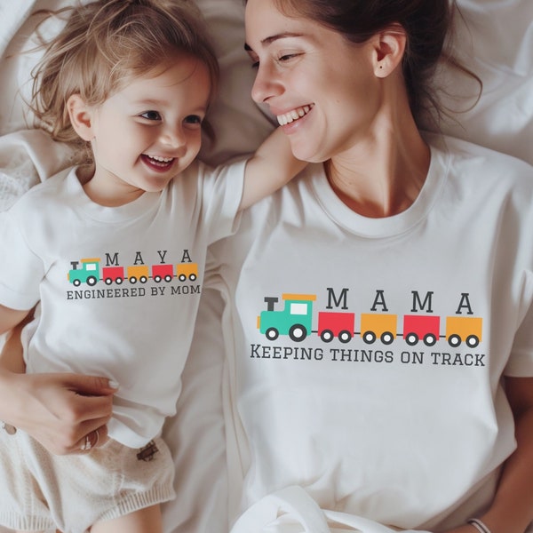 Mama and Me Train shirts,Custom Mom and Son Train Shirt, Matching Mom and Daughter Train Shirt. Gift For Train Loving family Choo choo Shirt