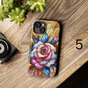 Rose Phone Case Stained Glass Print/illusion Tough Phone Case for ...