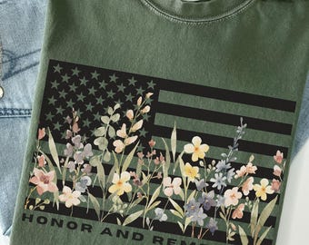 Memorial Day png,American Flag Floral png, Patriotic png, honor and remember png, america png, 4th of july png, sublimation