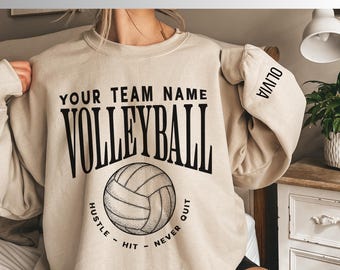 Personalized Volleyball Sweatshirt, Volleyball Player Gift, High School Volleyball Hoodie, Custom Volleyball T-shirt, Volleyball Senior Gift