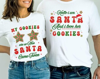 Funny Couples Christmas Shirts, Inappropriate Christmas Shirt for Him and Her,Inappropriate Christmas Shirts for Couples,Holiday Party Shirt
