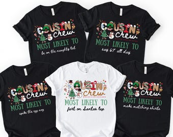 Cousin Crew Christmas Shirt | Matching Family Holiday Tee