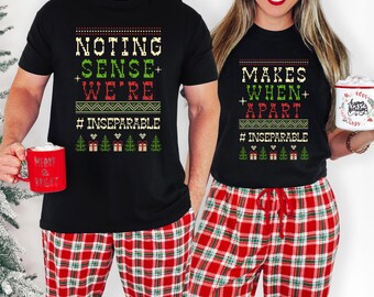 Matching Christmas Shirts for Couples, Holiday Party Couples Tshirts, Cute and Funny Matching Xmas Shirts for a Couple