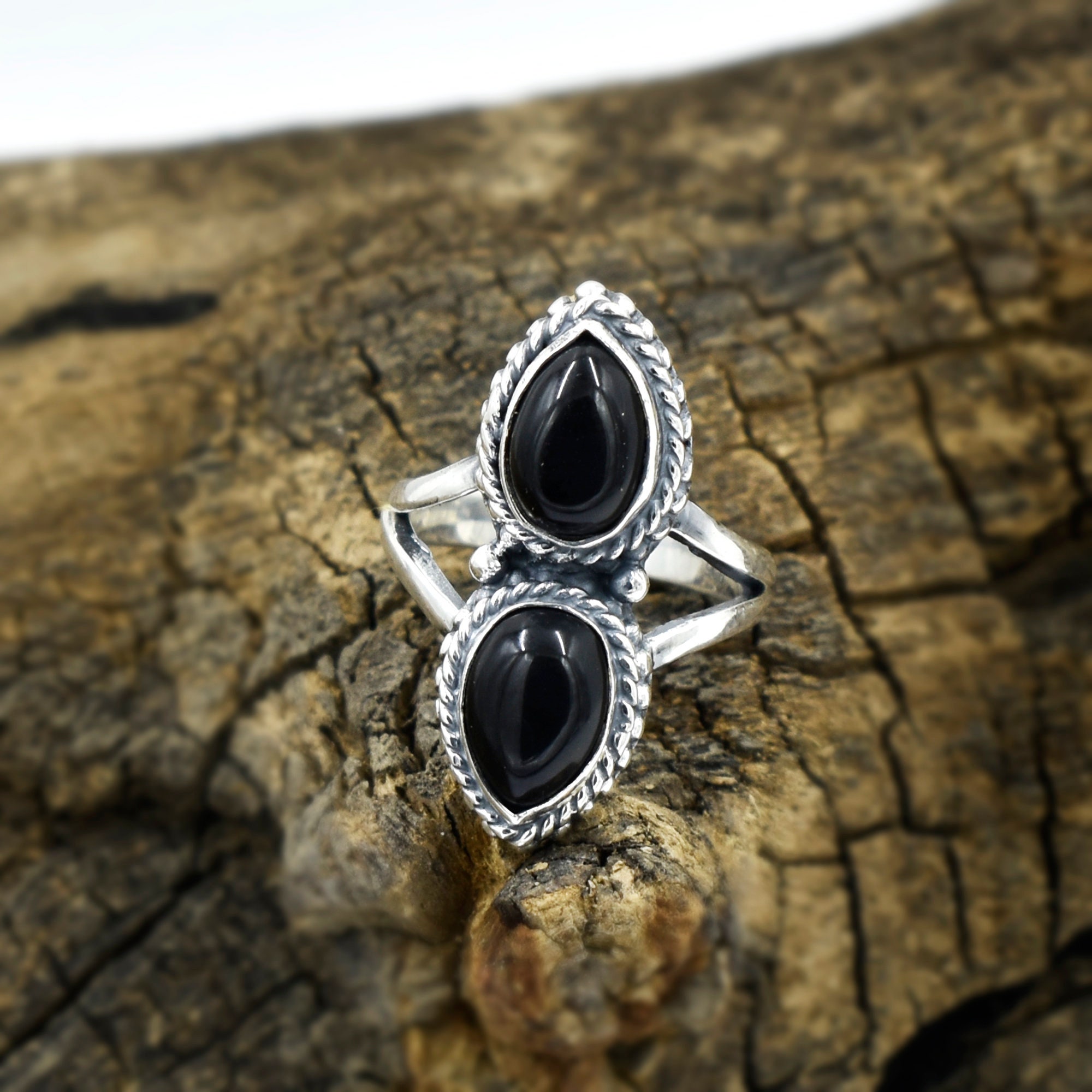 Amazon.com: Black Onyx Ring, Marquise shape Black Onyx Gemstone Sterling  Silver Ring, Women's Ring, Onyx Jewelry, Black Stone Ring, Gift For Her :  Handmade Products