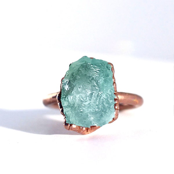 Raw Aquamarine Ring - Etsy