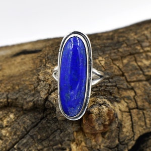 Lapis Lazuli Ring, Handmade Ring, 92.5% Sterling Silver Ring, Lapis Silver Ring, 925 Solid Sterling Silver Ring, Boho Ring, Ring for Women