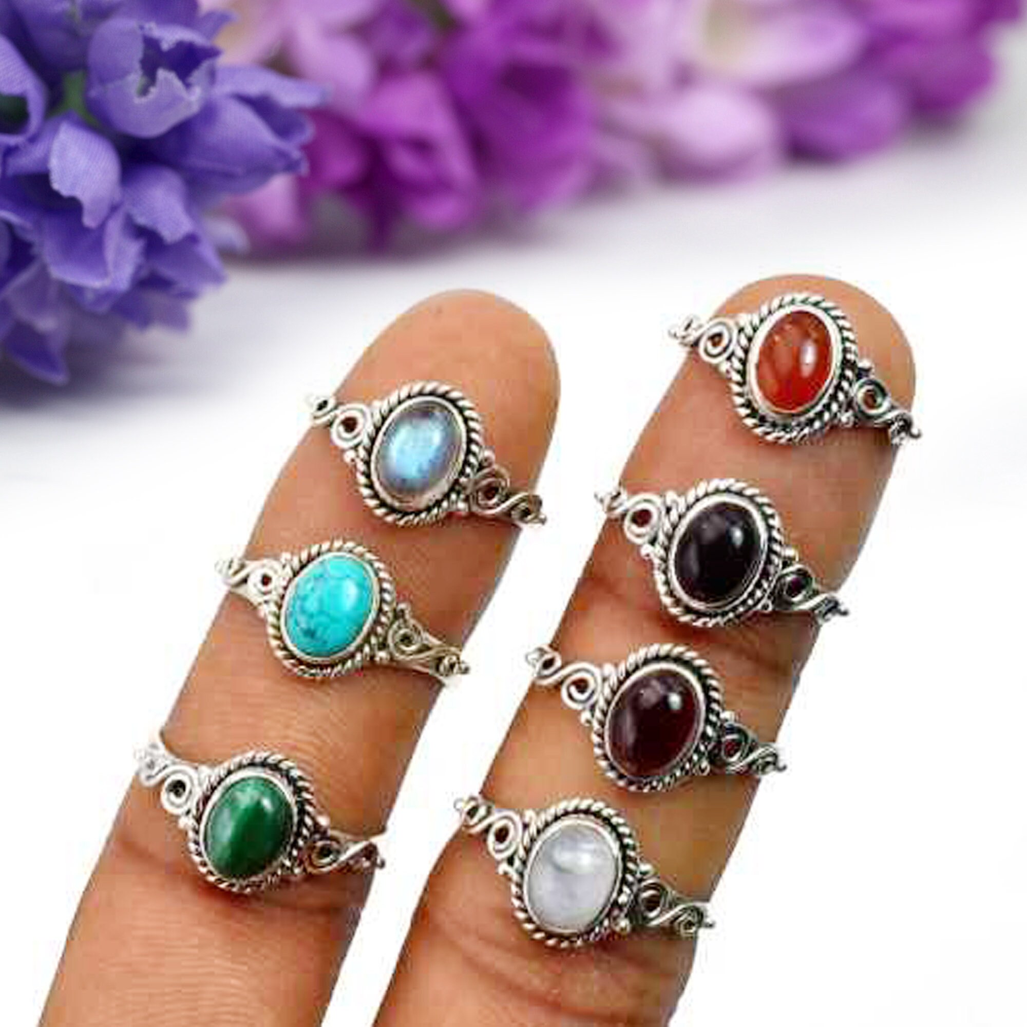 Lightweight designer daily wear silver rings, get flat 70% off on instant  order, extra discount on website order whatsapp screenshot on... | Instagram