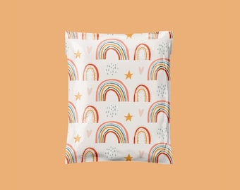 Rainbow Poly Mailers 10x13, Cute Packaging, Boutique Shipping Bags