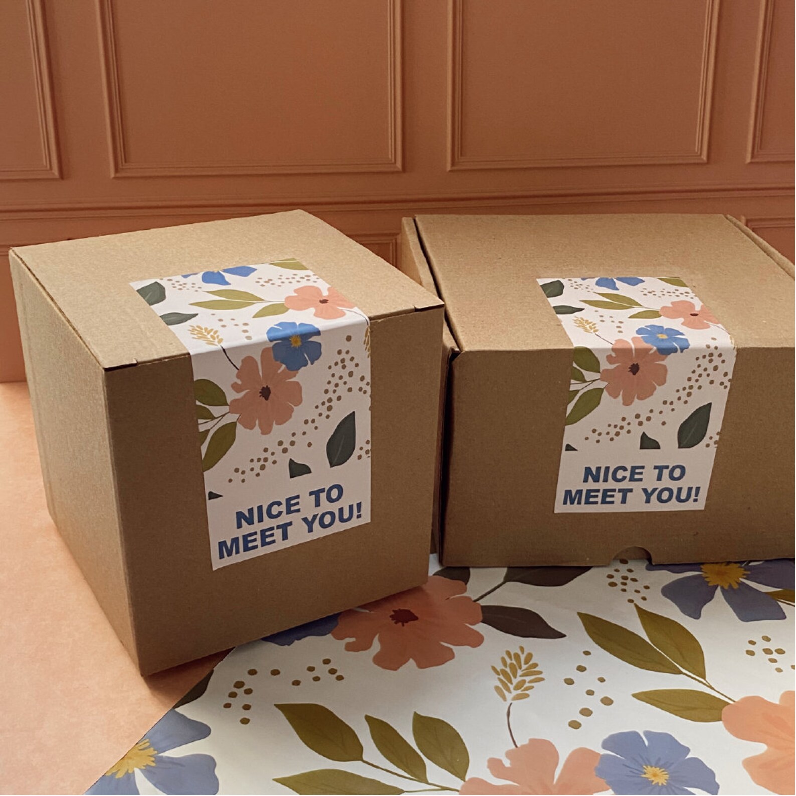 Flowers Box Packaging Label Box Sealing Labels Box Sealing Etsy