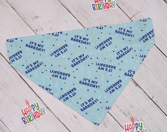 Barkday Boy Dog Bandana | Blue It's My Barkday Pet Bandana | Customized Bandana