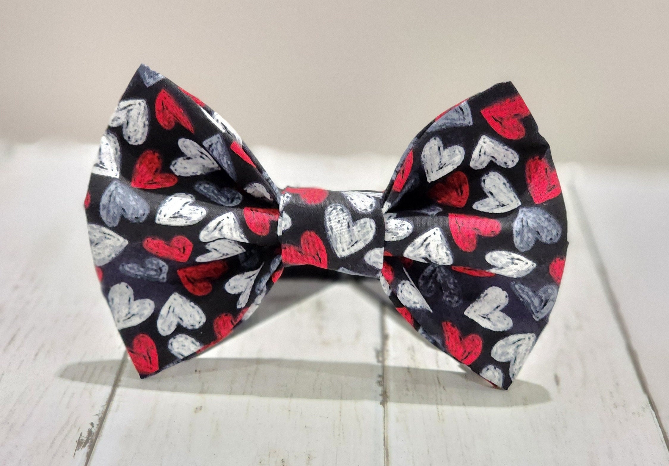 valentine's day dog bow tie