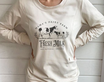 Breastfeeding Sweatshirt, MAMA'S DAIRY FARM, Breastfeeding