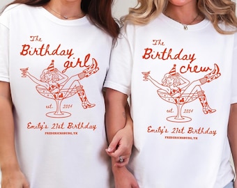 Custom Birthday Shirts, Personalized Birthday Social Club Shirt, 21st Birthday Gift For Her, 30th Birthday Girls Trip,Bday Girl Party Favors