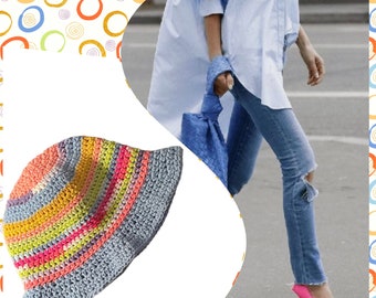 Louis Vuitton Chapeau LV Crochet Stripe Bucket Hat Multi M7141M - Multi