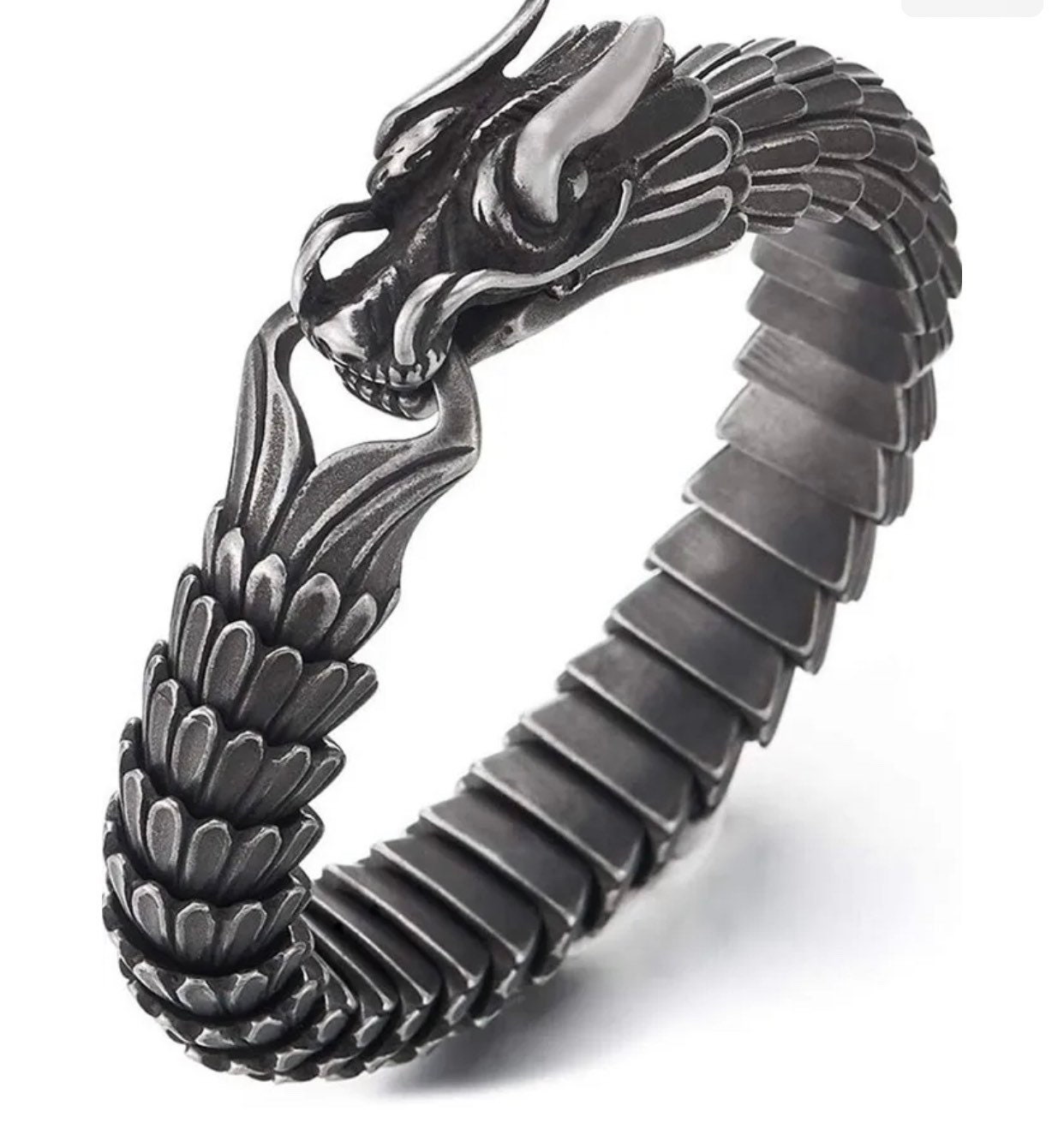 Mens Viking Dragon Bracelet Gothic Bracelet Ouroboros - Etsy