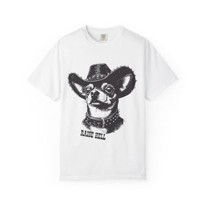 Raise Hell Chihuahua Cowboy Shirt, Funny Western Dog Tee, Rodeo Cowdog Graphic, Country Cowboy Chihuahua T-Shirt, Retro Western Top