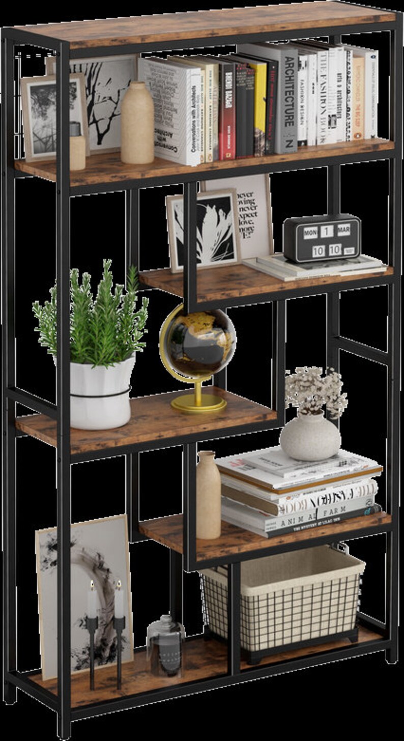 Modern Design Industrial Bookcases 6shelf Etagere Bookcase Etsy