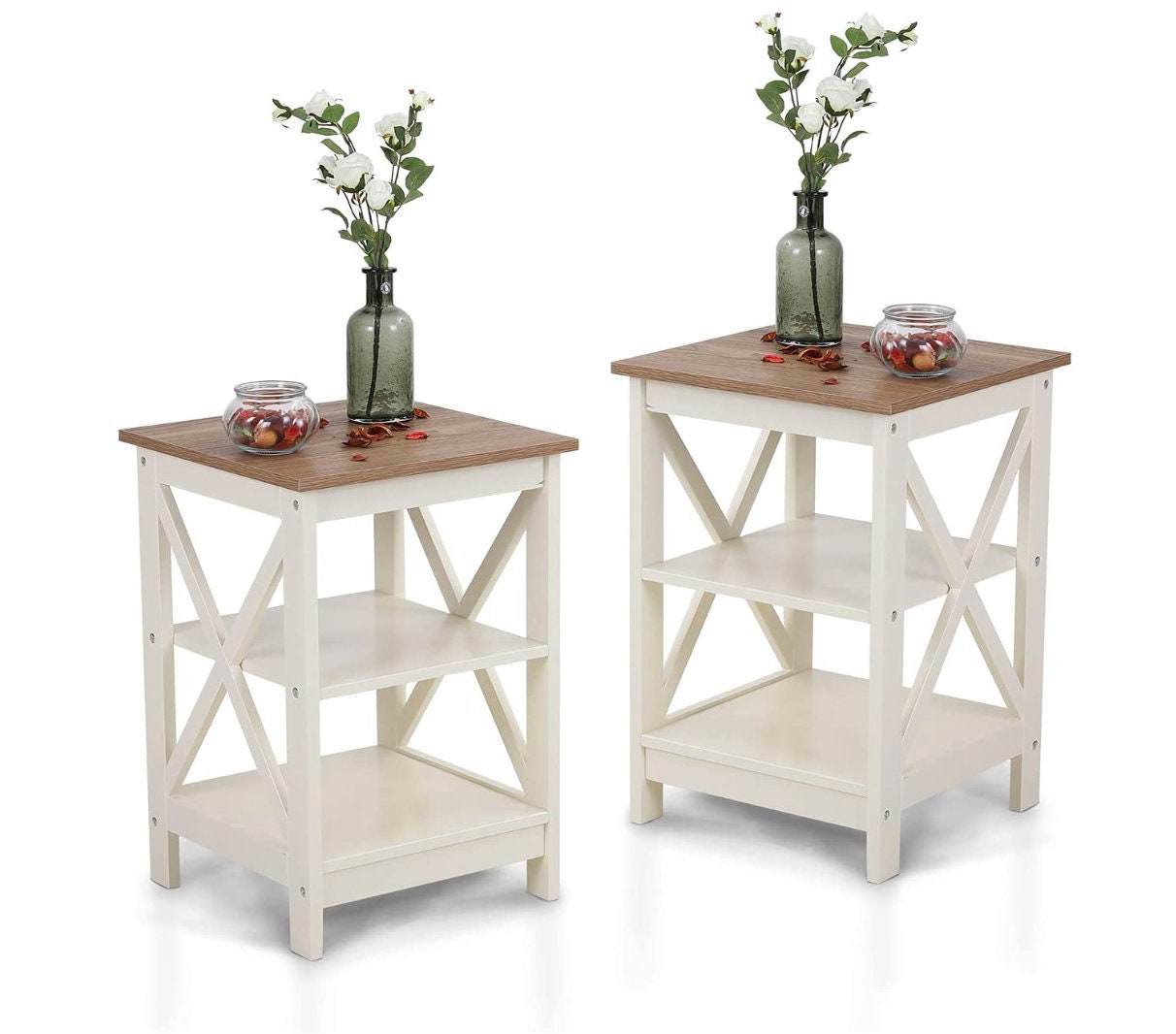 Modern Farmhouse Console Table With Storage Shelf Modern Etsy