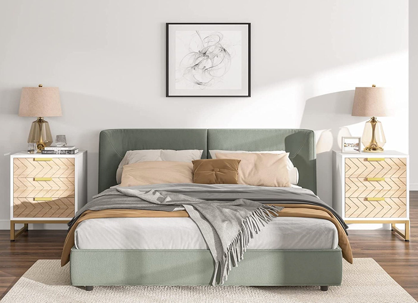 Modern Pair Southwestern Nightstand Set of 2 3 Drawers - Etsy