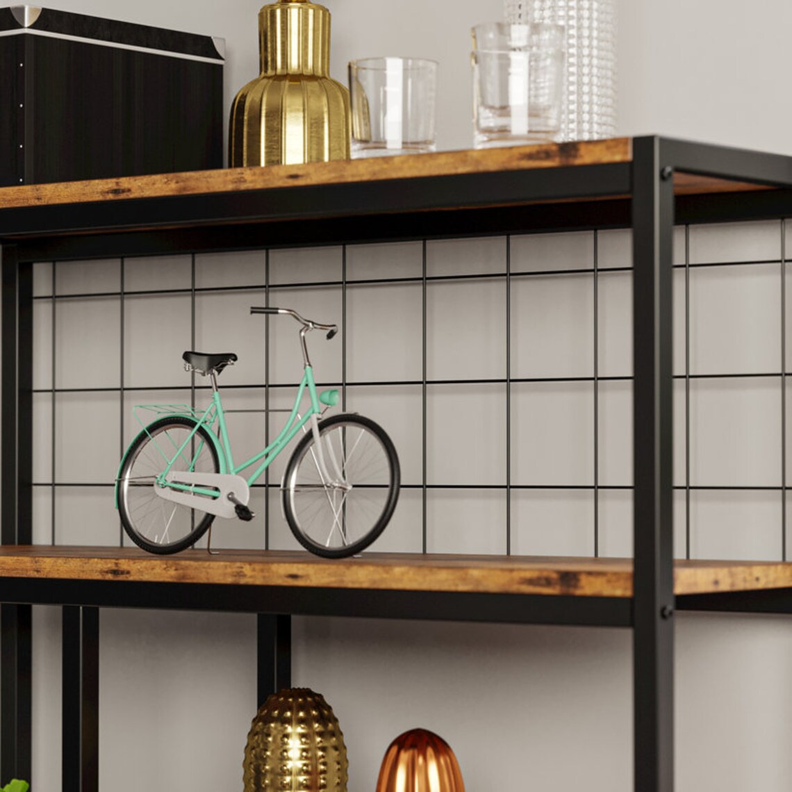 Modern Design Industrial Bookcases 6shelf Etagere Bookcase Etsy