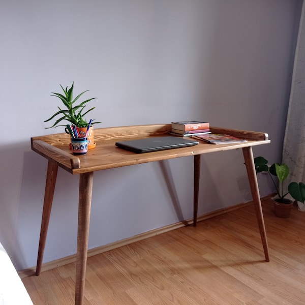 Bureau en bois de teck massif/table d'ordinateur/table de bureau