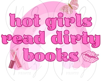 heiße Mädchen lesen schmutzige Bücher PNG-Datei, digitaler Download, Buchclub PNG, sofortiger Download