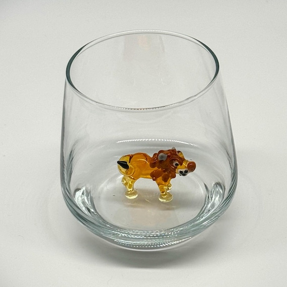 Drinking Glass With Lion | Animal Figure | 3D | Murano Glass | Glass With  Figure | Handmade | Water Glass | Cup - Etsy