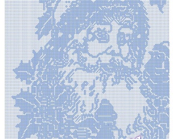 Patrón de crochet de mosaico de superposición de Papá Noel